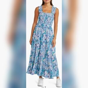 Floral Blue Maxi Dress